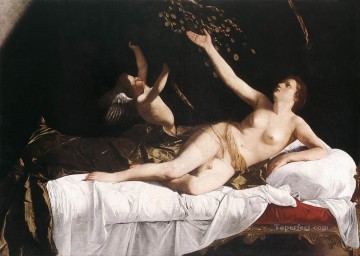 Desnudo Painting - Dánae desnudo femenino Orazio Gentileschi